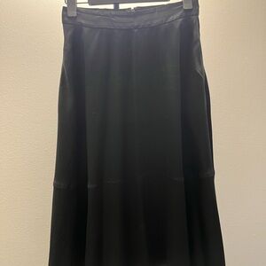 Silky Black Women's Skirt with Pocket